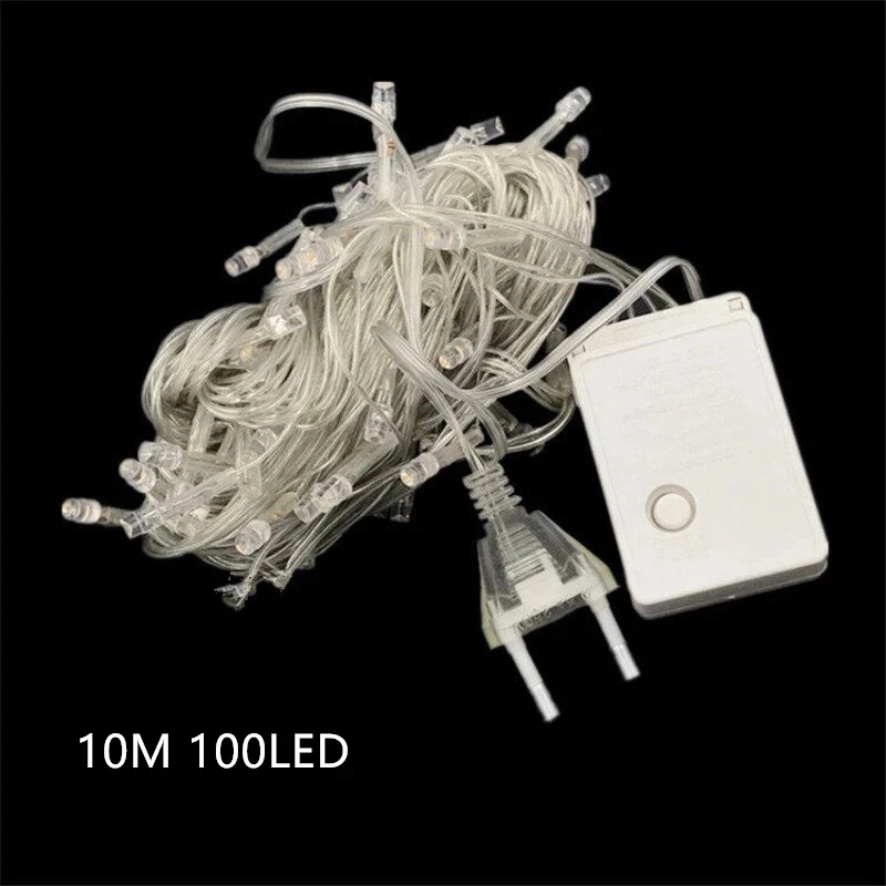 Outdoor Lighting Xmas - Гирлянда-цепочка 100 светодиодов, 10 м, 110В/220В,