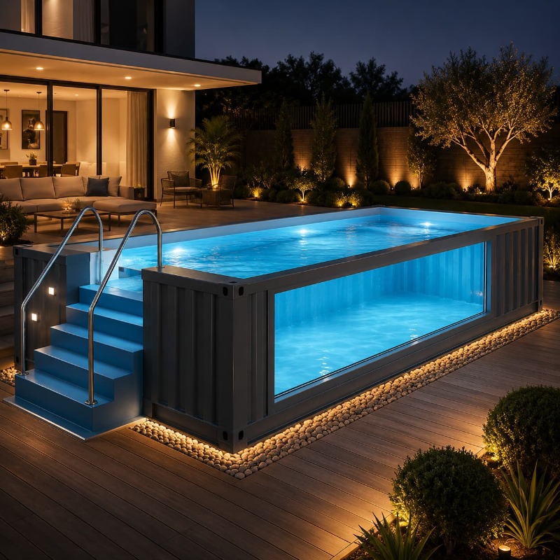 Outdoor Lighting No Outlet - Контейнерный бассейн для улицы и сада