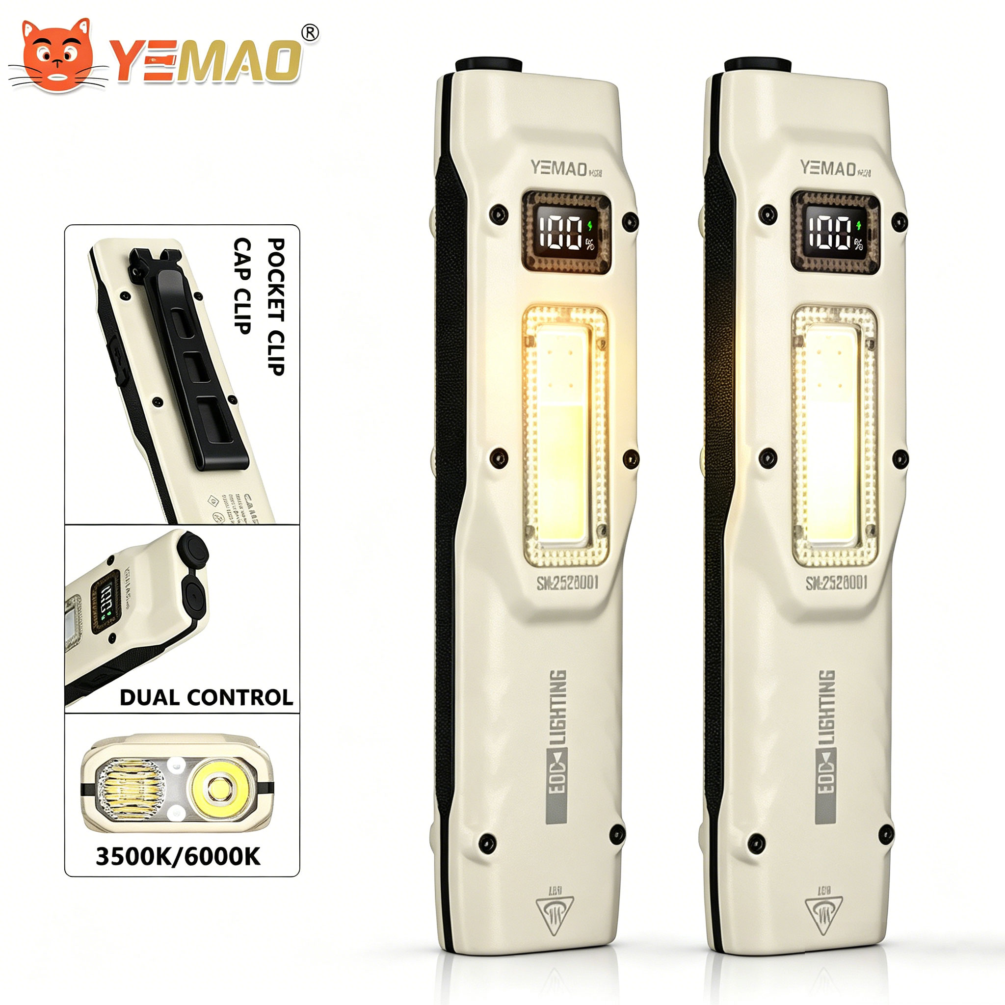 Outdoor Lighting Guide - Портативный ультратонкий тактический рабочий фонарик YEMAO