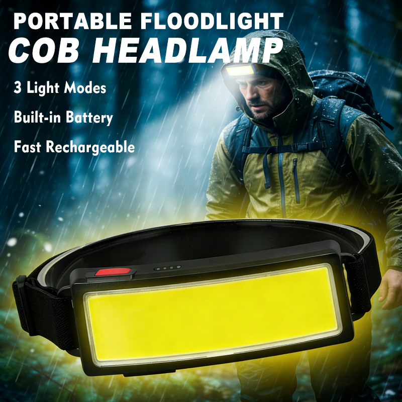 Led Flood Light - Мощный налобный фонарь COB LED с