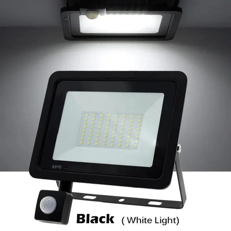 Outdoor Lighting With Outlet - PIR датчик движения светодиодные прожекторы 220