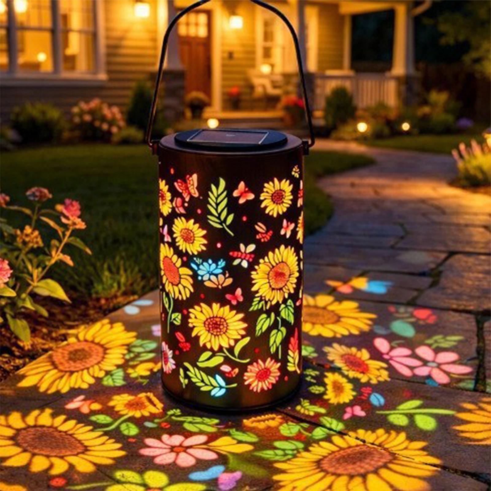 Outdoor Lighting For Patio - Солнечный фонарь в форме подсолнуха, всепогодный,