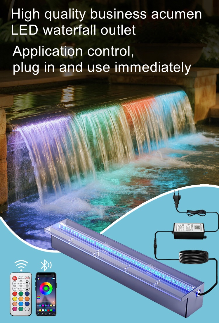 Outdoor Lighting No Outlet - Акриловый водопад для декора двора, ландшафтный