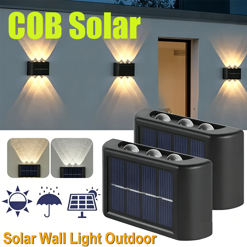 Outdoor Lighting And Landscape - Солнечный настенный светильник COB, уличный, водонепроницаемый,