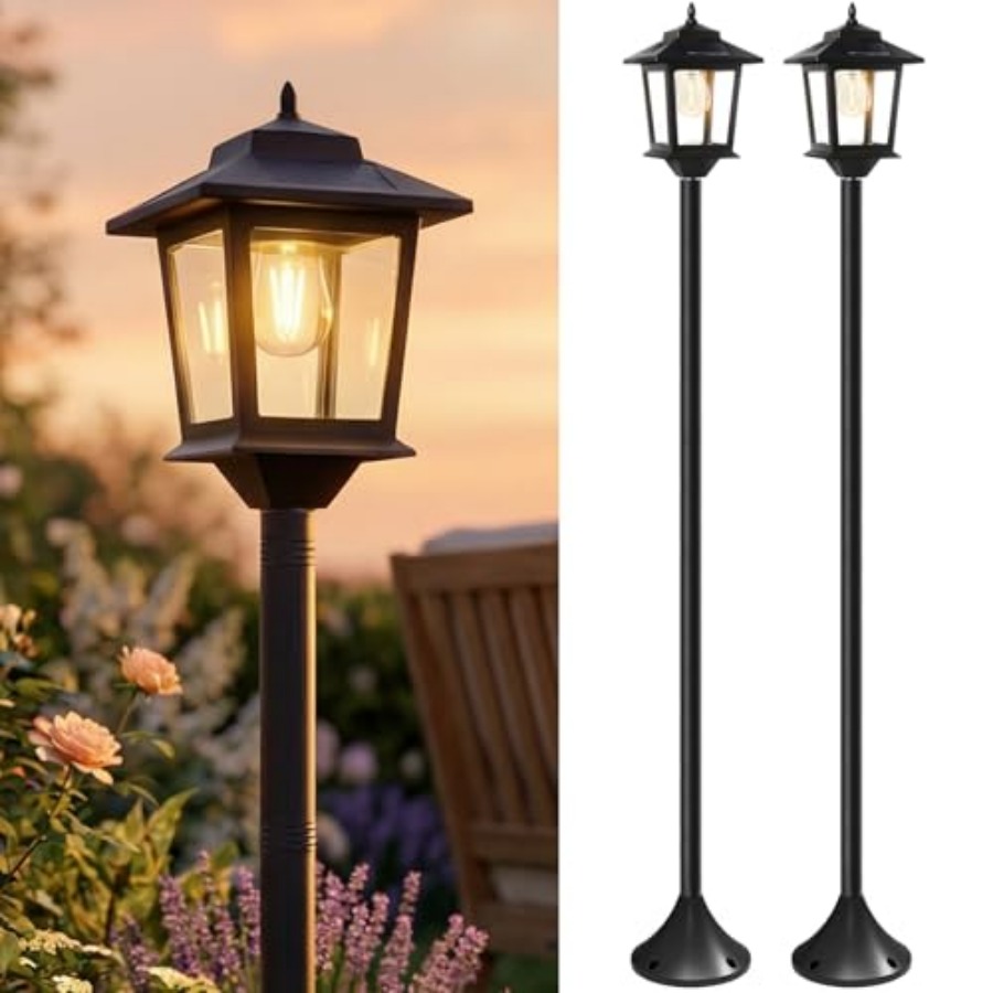 Outdoor Lighting For Patio - Уличные солнечные светильники на столбах, комплект