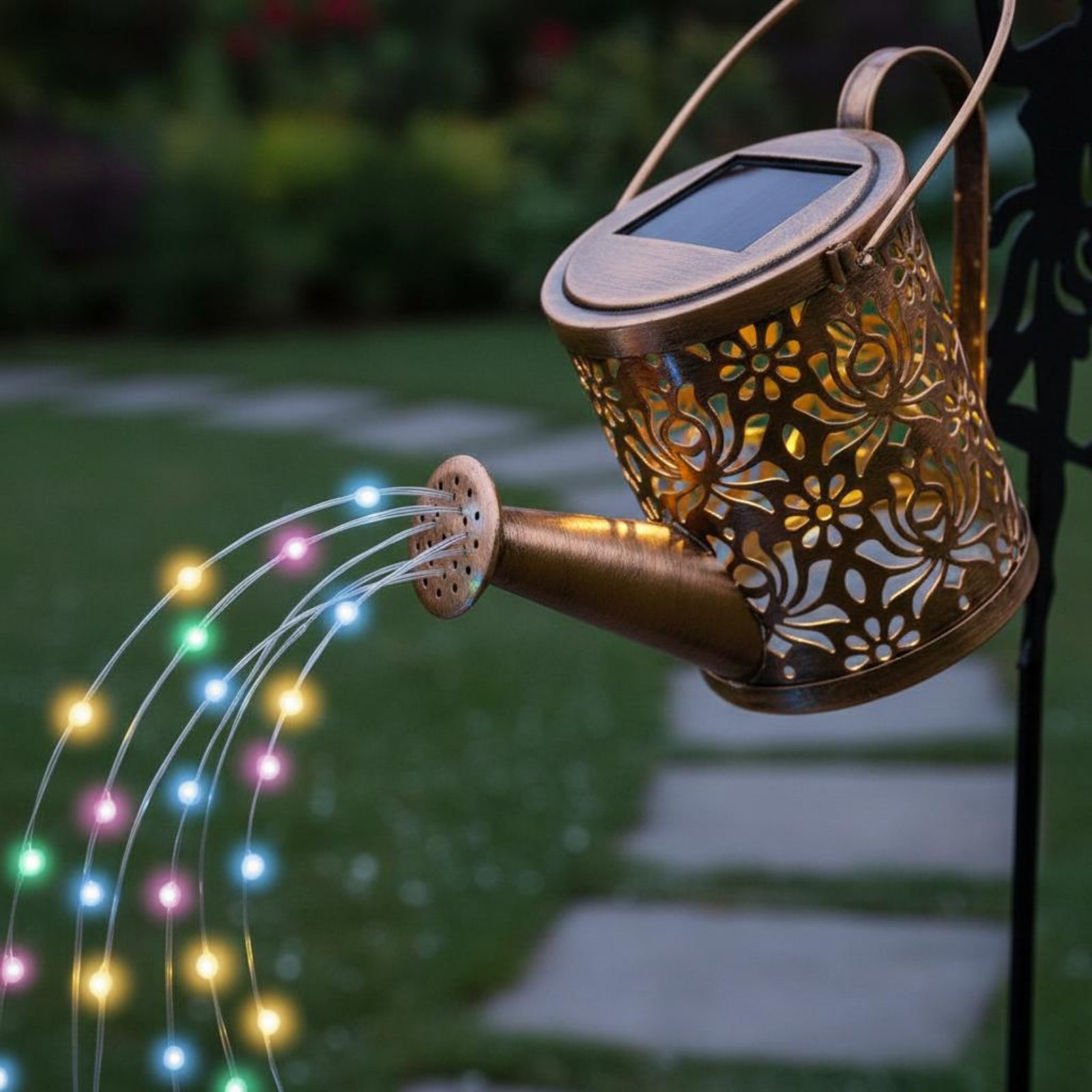 Outdoor Lighting For Patio - Солнечный светильник-лейка с проекцией, декоративный, для