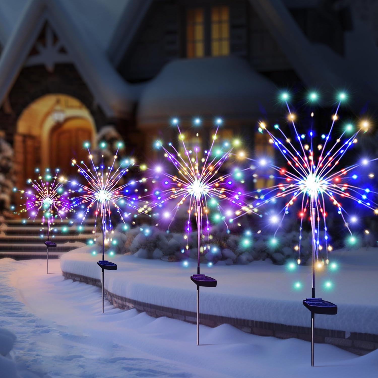 Outdoor Lighting Xmas - Солнечные светодиодные гирлянды-фейерверки для украшения сада,