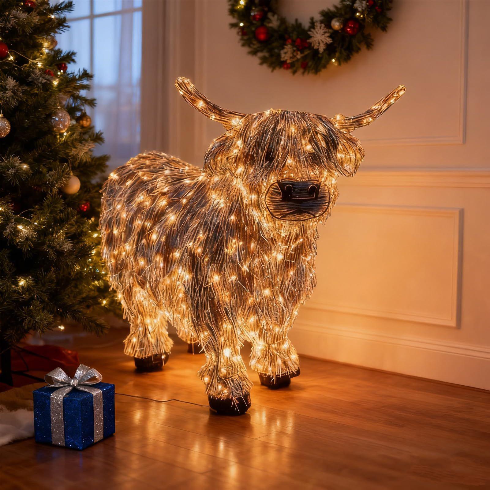 Outdoor Lighting Xmas - Украшения в виде коровы, 3D светильник