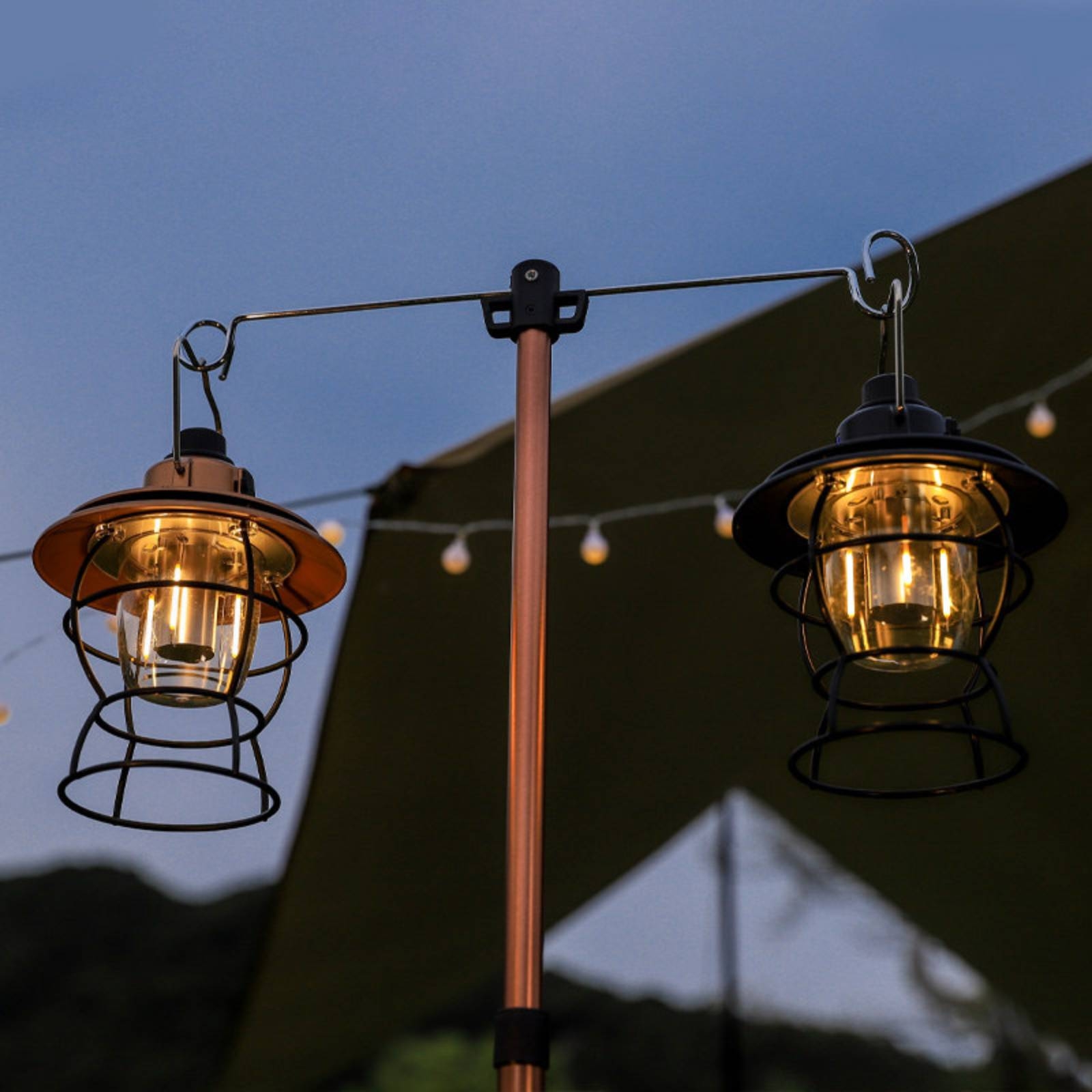 Outdoor Lighting Poles - Телескопическая подставка-штатив с крючками для подвесной