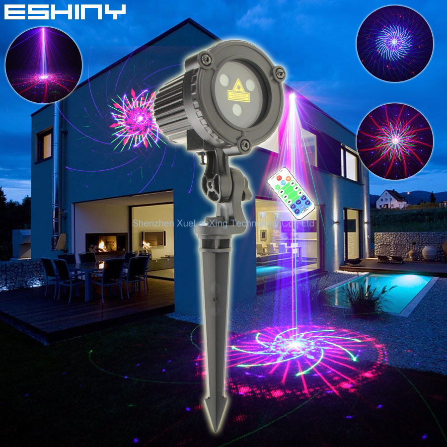 Outdoor Lighting With Outlet - Лазерный ландшафт ESHINY RGB, проектор с