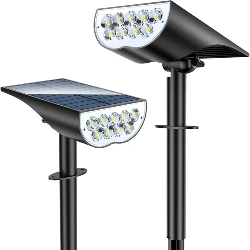 Outdoor Lighting And Landscape - 9-светодиодные солнечные садовые прожекторы, теплый белый