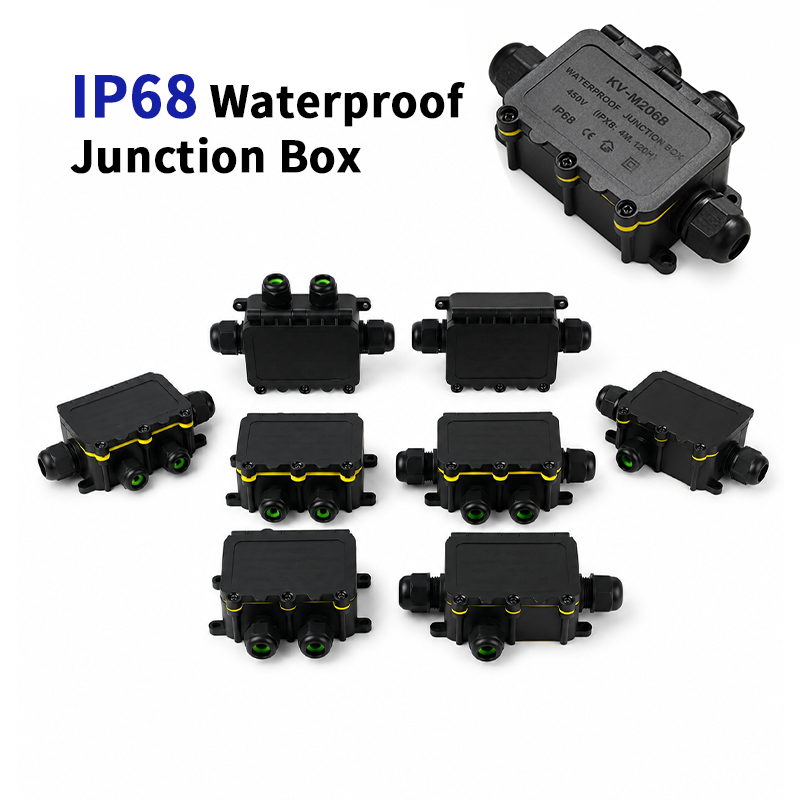 Outdoor Lighting Poles - Водонепроницаемая соединительная коробка IP68, 2-8-позиционная, 6-контактный