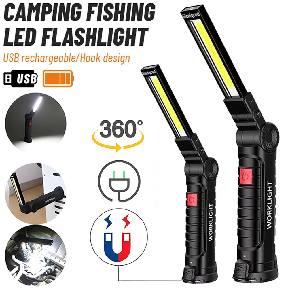 Outdoor Lighting Guide - Светодиодный фонарик COB, перезаряжаемый через USB,