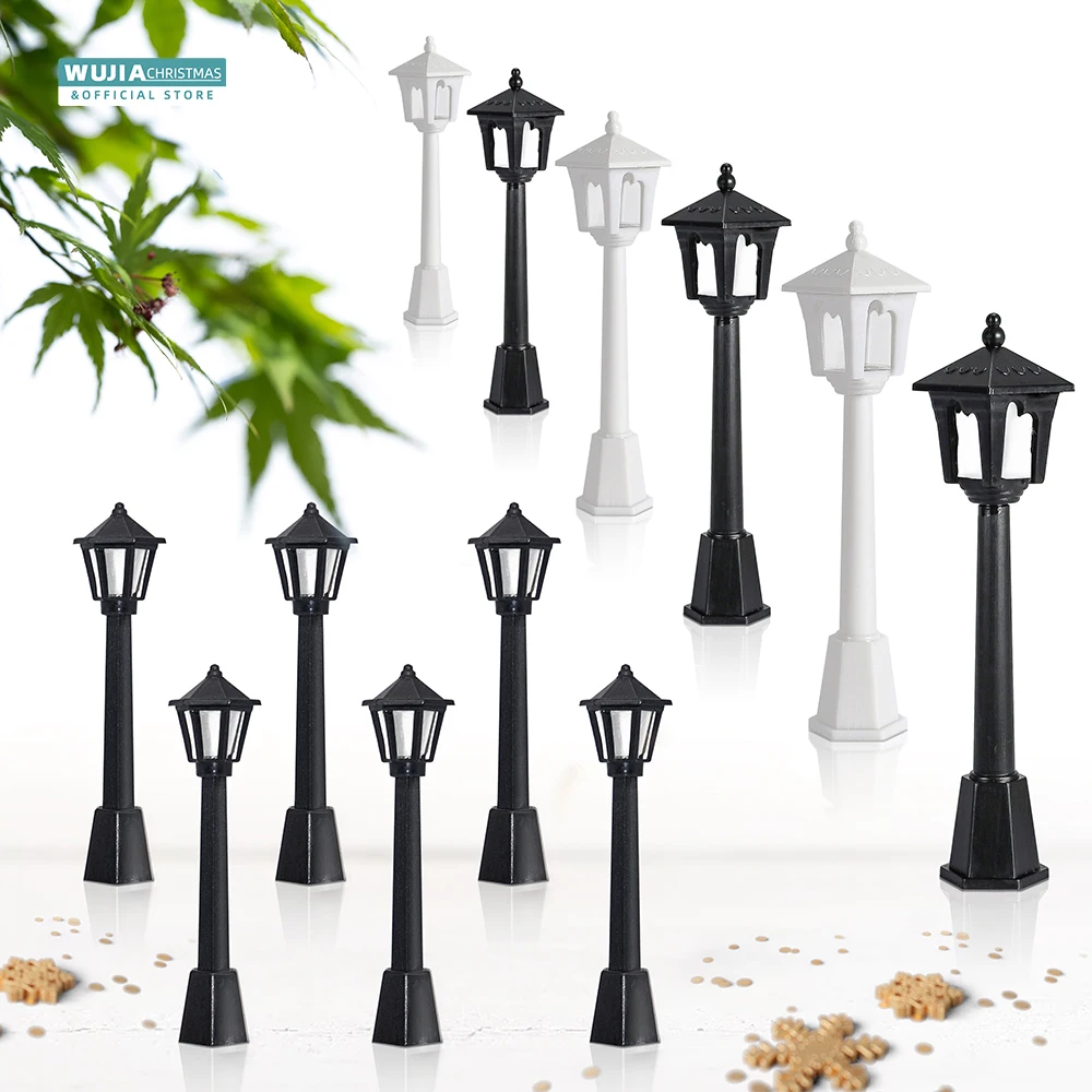 Outdoor Lighting Xmas - 6/12 шт., миниатюрные модели уличных фонарей