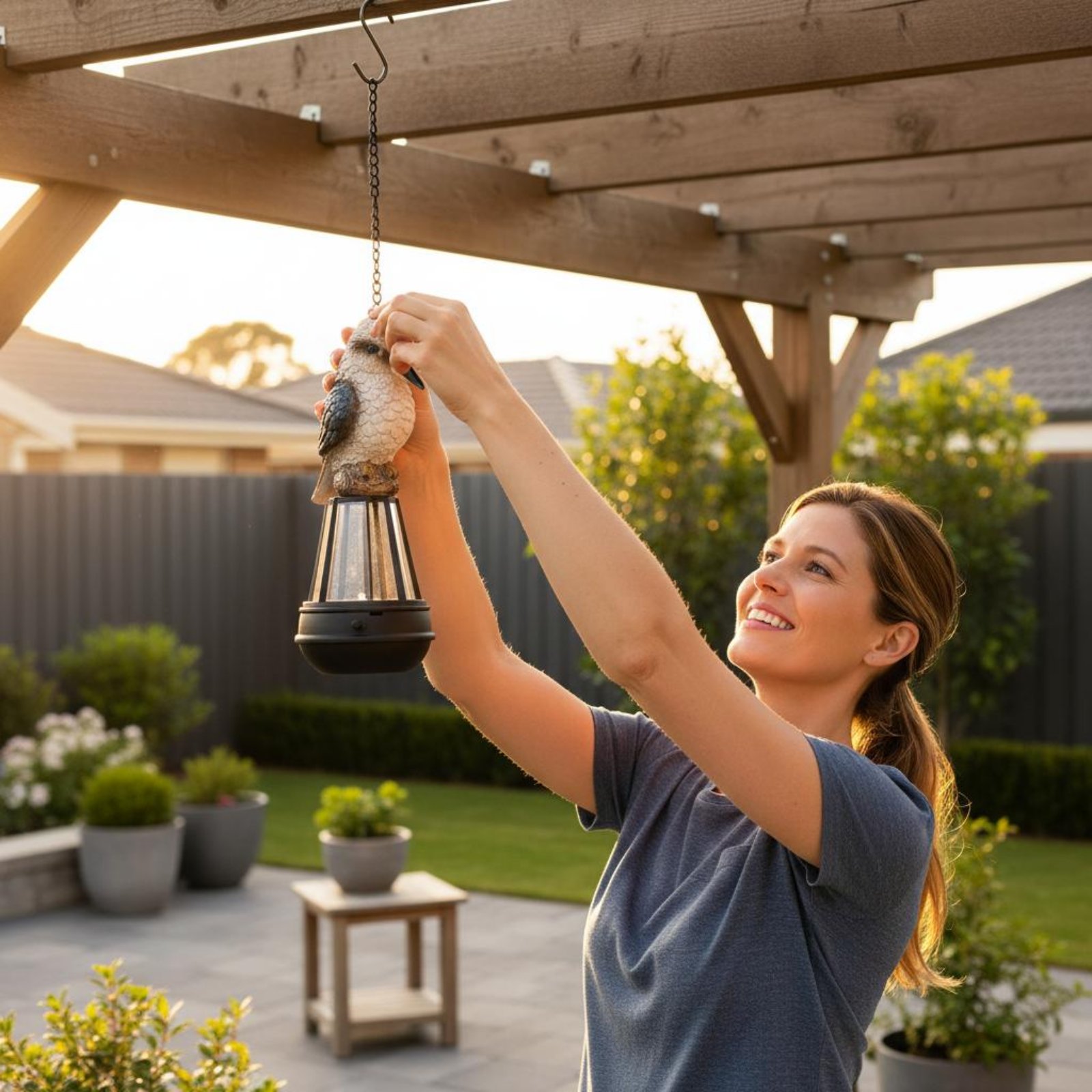 Outdoor Lighting Modern - Солнечная подвесная лампа в форме птицы,