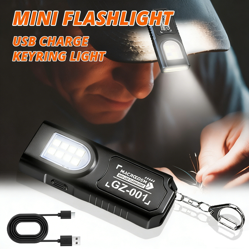 Led Flood Light - Светодиодный фонарик-брелок с зарядкой Type-C, 550