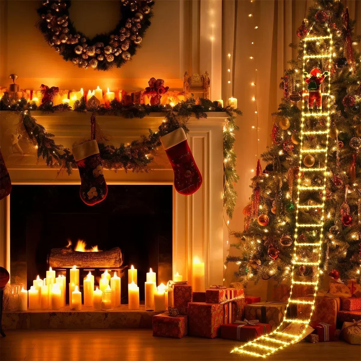 Светодиодный лестница для Деда – обзор и цена Outdoor Lighting Xmas