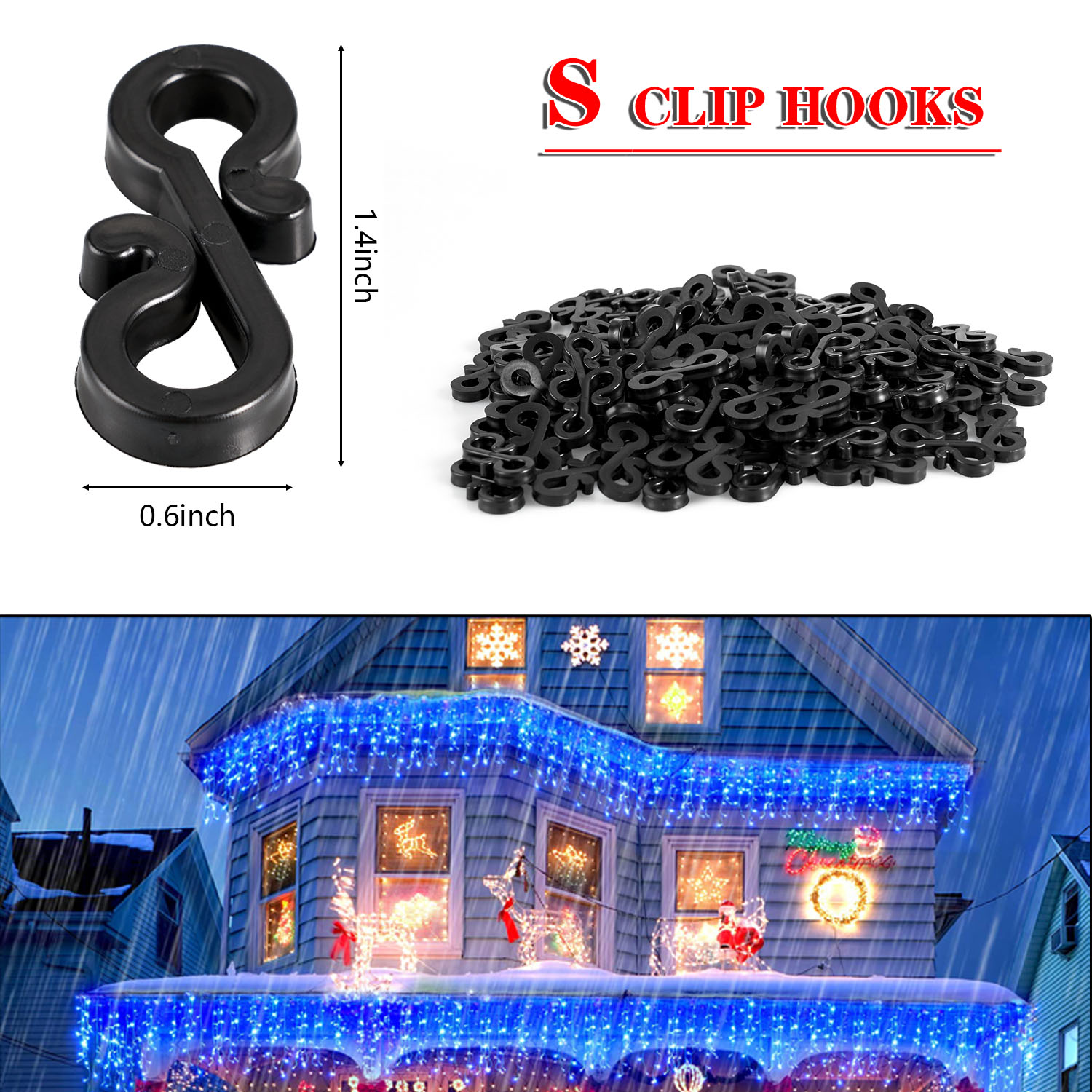 120 шт., пластиковые крючки дл – обзор и цена Outdoor Lighting Xmas