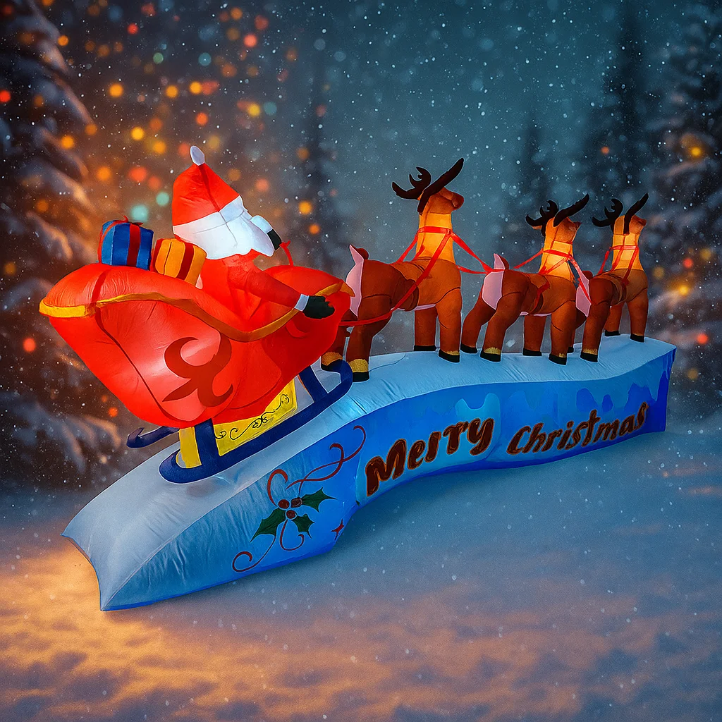 11,8 футов Санта-Клаус с оленя – обзор и цена Outdoor Lighting Xmas