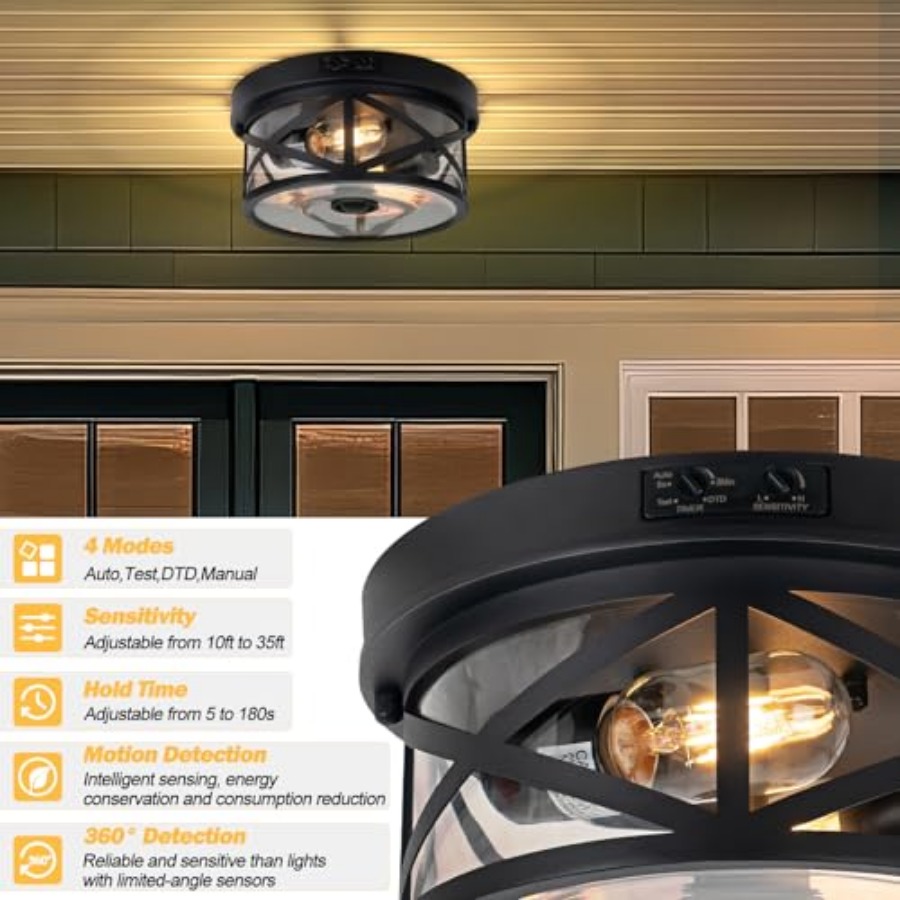 Уличный потолочный светильник  – обзор и цена Motion Sensor Outdoor