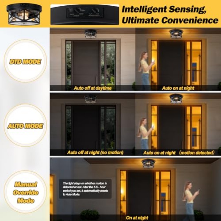 Уличный потолочный светильник  – обзор и цена Motion Sensor Outdoor