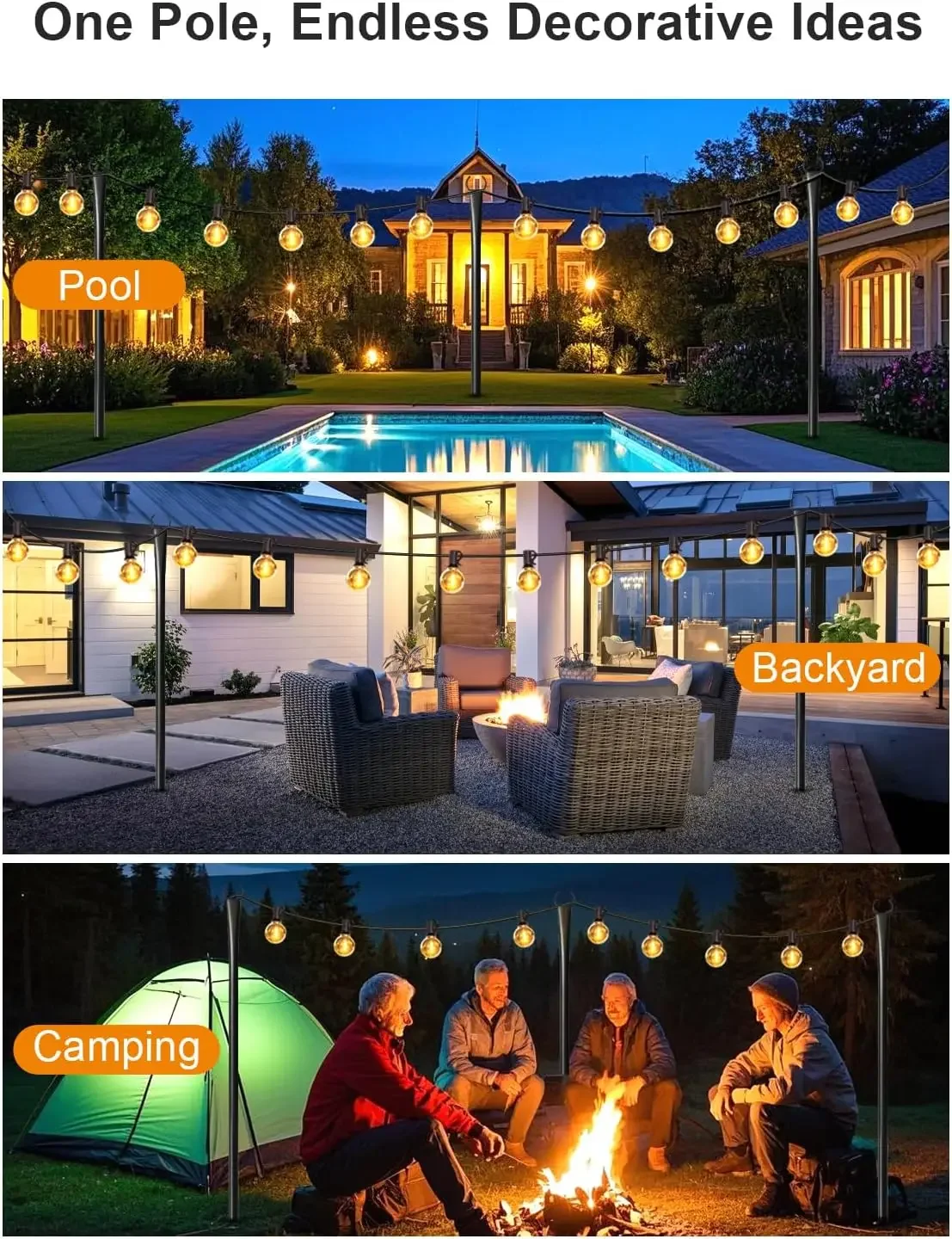 Набор из 4 утолщенных металлич – обзор и цена Outdoor Lighting Poles