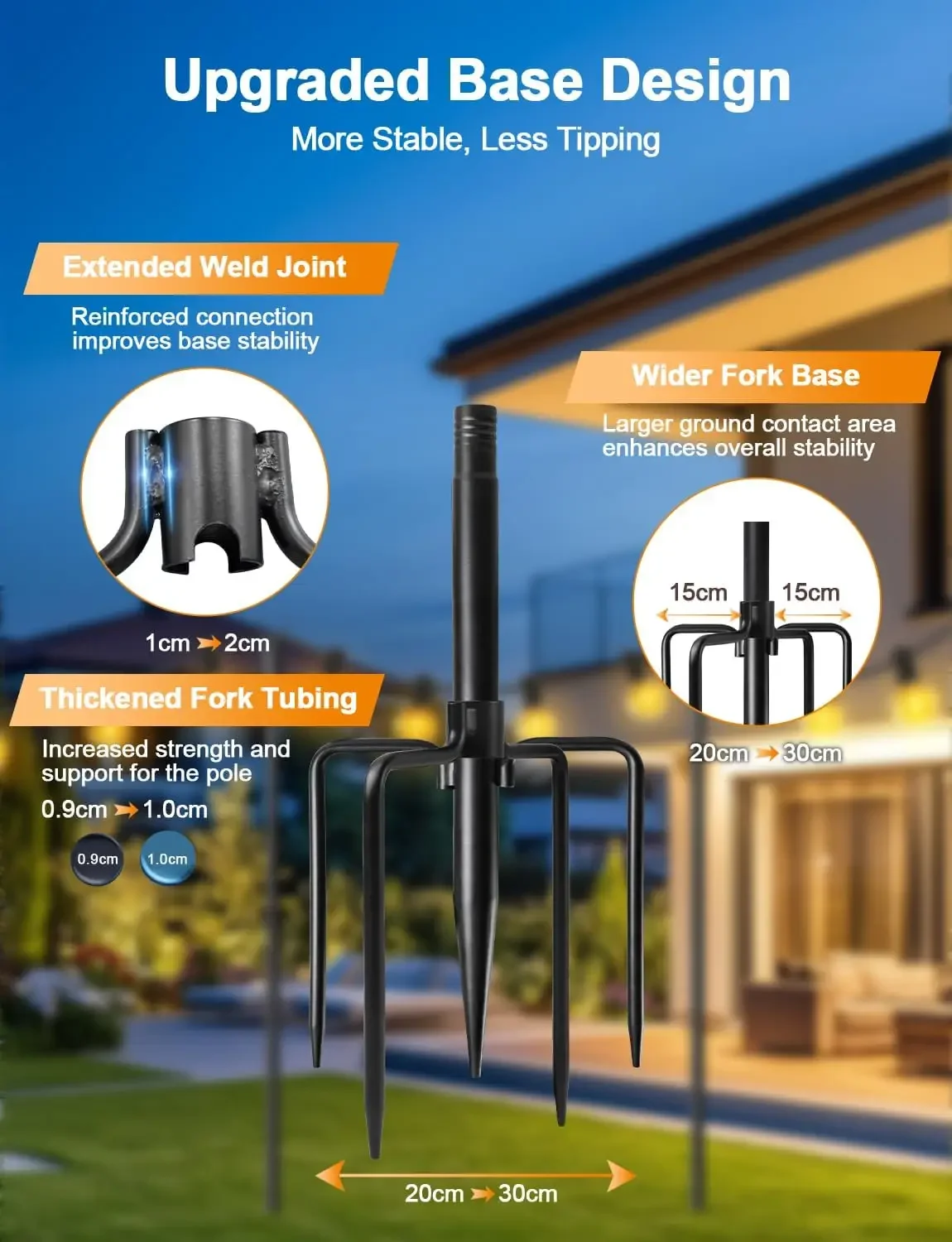 Набор из 4 утолщенных металлич – обзор и цена Outdoor Lighting Poles