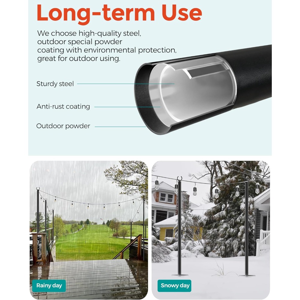 Land·voi 4-pak гирляндных фона – обзор и цена Outdoor Lighting Poles