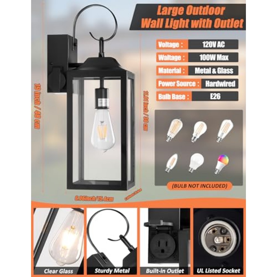 Уличный светильник 19 дюймов с – обзор и цена Outdoor Lighting No Outlet