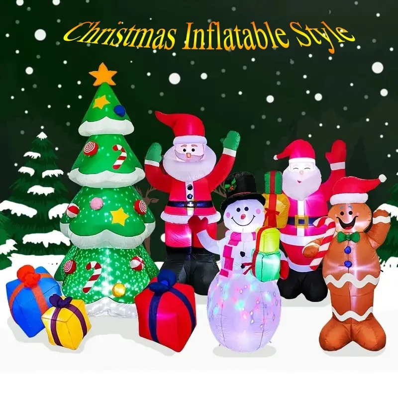 Рождественская надувная декора – обзор и цена Outdoor Lighting Xmas