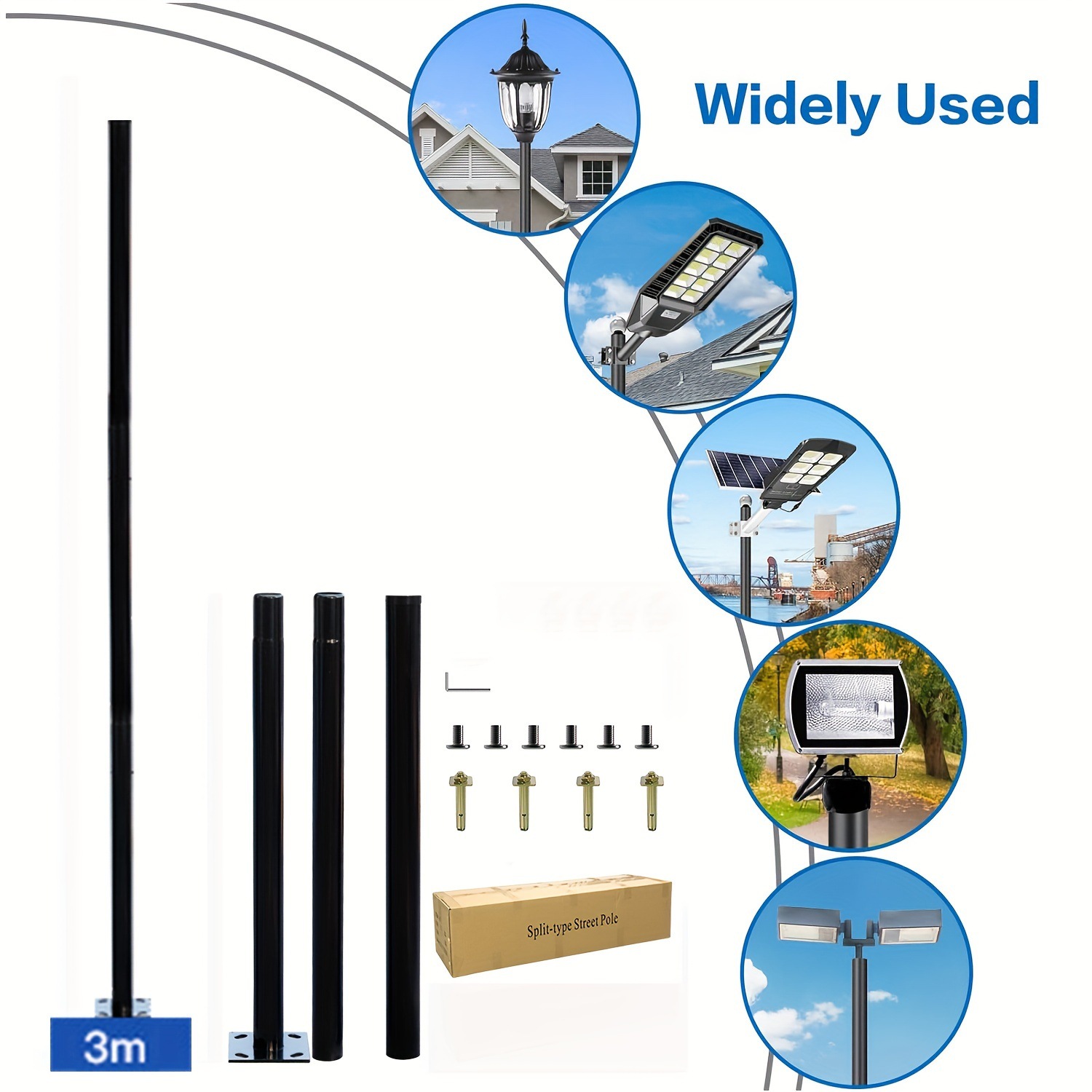 3-метровая оцинкованная стальн – обзор и цена Outdoor Lighting Poles